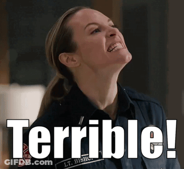 Woman With Ponytail Smiling Terrible GIF