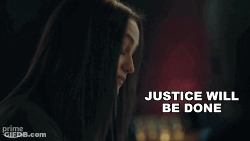 Woman With Prime Logo Says Justice Will Be Done GIF