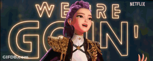 Woman With Purple Hair Netflix We're Going GIF