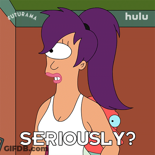 Woman With Purple Hair Saying Seriously GIF