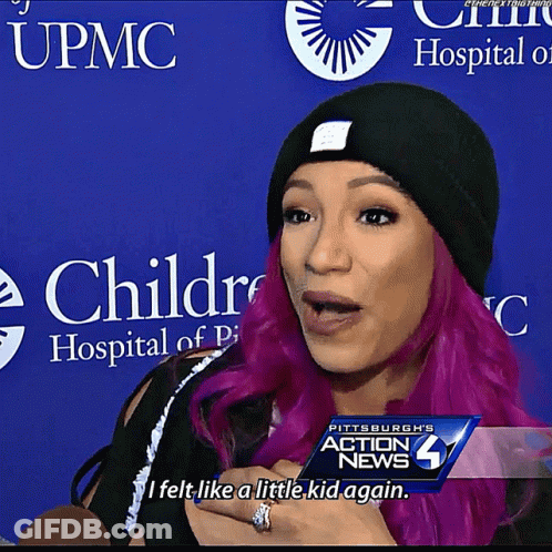 Woman With Purple Hair Talking To Pittsburgh Action News Reporter GIF