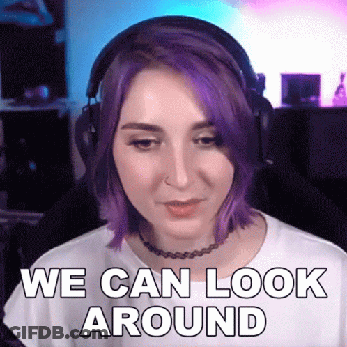 Woman With Purple Hair Wearing Headphones GIF