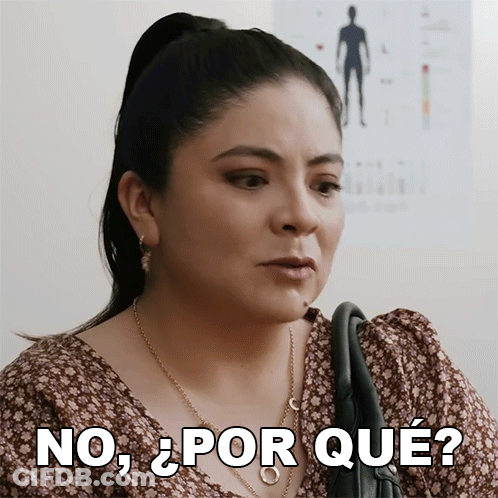 Woman With Purse Says No Por Qué GIF