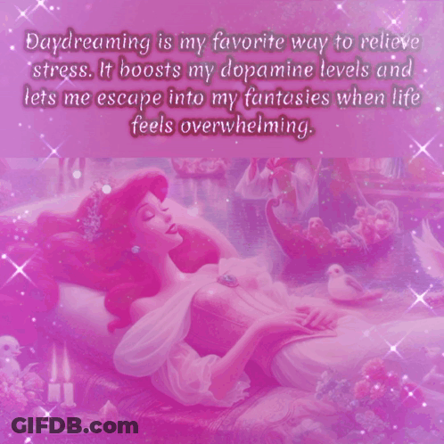 Woman With Quote About Daydreaming GIF
