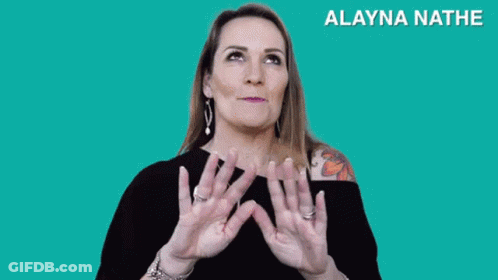 Woman With Rainbow Saying Magic GIF
