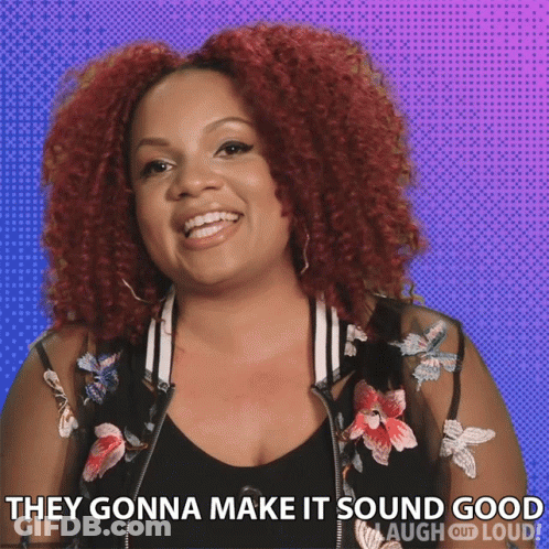 Woman With Red Curly Hair Smiling Saying They Gonna Make It Sound Good GIF