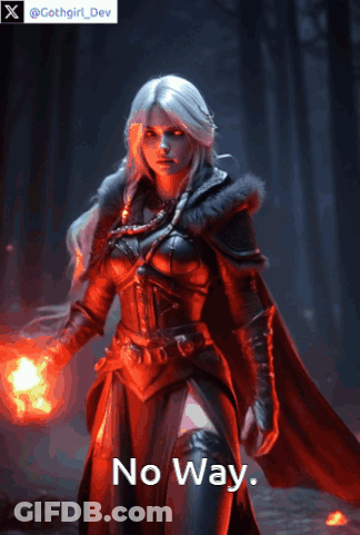 Woman With Red Eyes No Way GIF