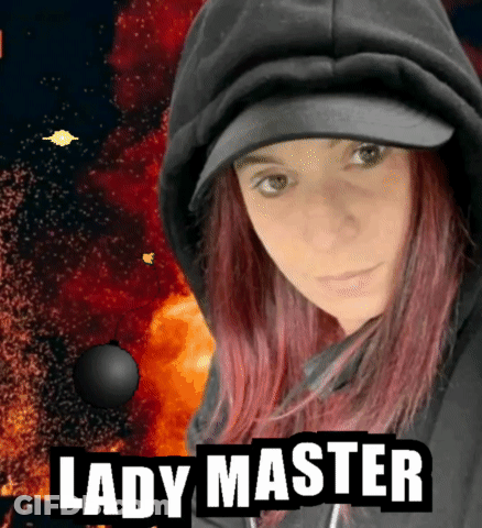 Woman With Red Hair And Lady Master Hat GIF