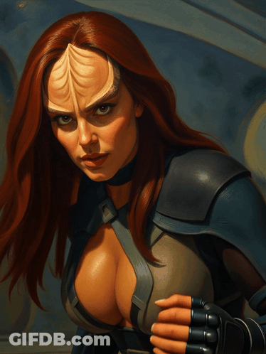 Woman With Red Hair And Large Breast GIF