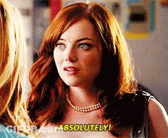 Woman With Red Hair And Pearl Necklace Says Absolutely GIF
