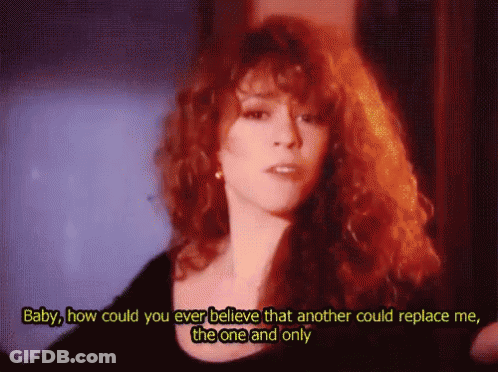 Woman With Red Hair And Quote Baby How Could You Ever Believe That Another Could Replace Me The One And On GIF