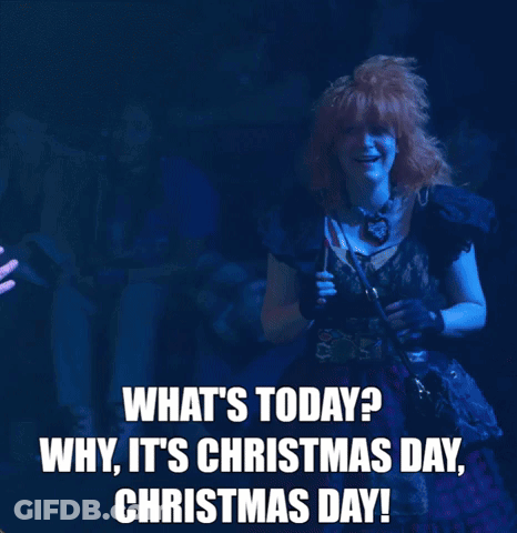 Woman With Red Hair And What's Today Sign GIF