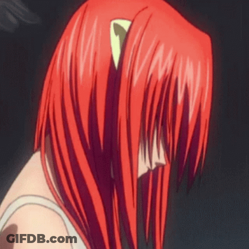 Woman With Red Hair And White Tank Top GIF