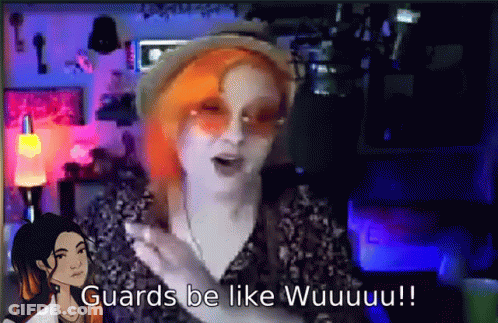 Woman With Red Hair Guards Be Like Wuuuuu GIF