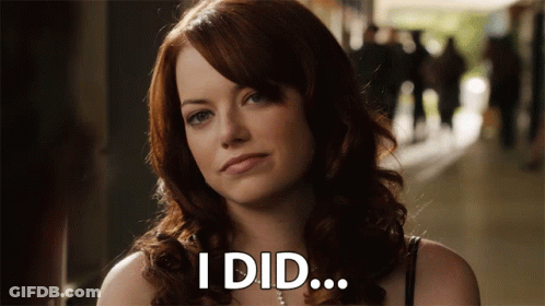 Woman With Red Hair Saying I Did GIF