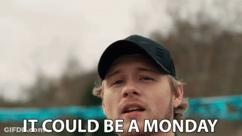 Woman With Red Hair Saying OMG Monday GIF