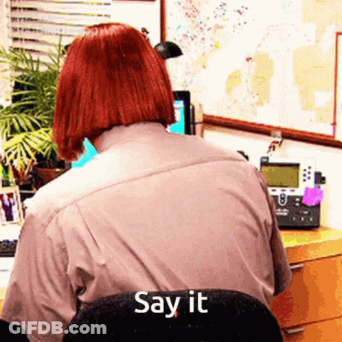 Woman With Red Hair Saying Say It GIF