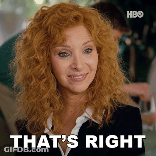 Woman With Red Hair Saying That's Right GIF