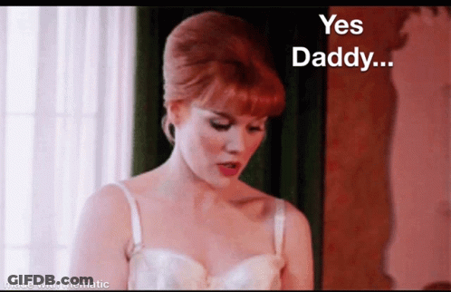 Woman With Red Hair Saying Yes Daddy GIF