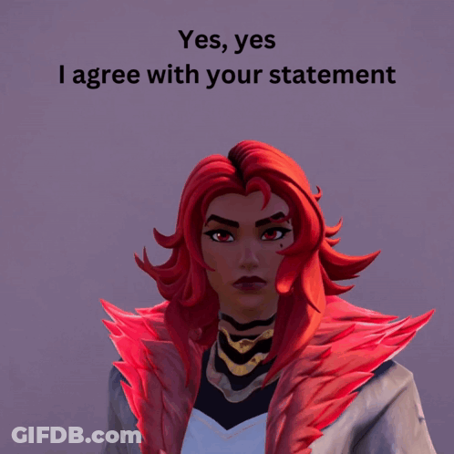 Woman With Red Hair Saying Yes GIF