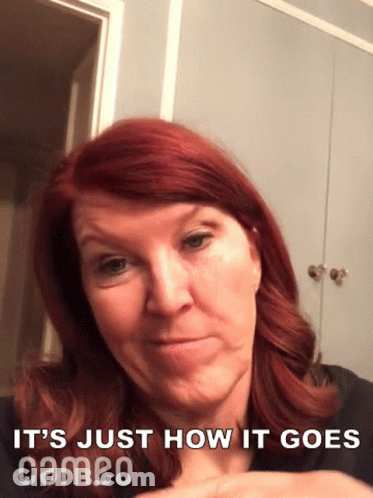Woman With Red Hair Says It Just Goes GIF