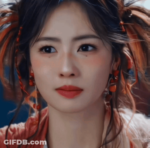 Woman With Red Lip Close-Up GIF
