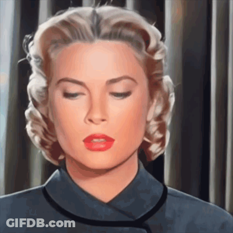 Woman With Red Lips GIF