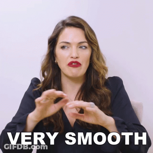 Woman With Red Lips Making Face Very Smooth GIF