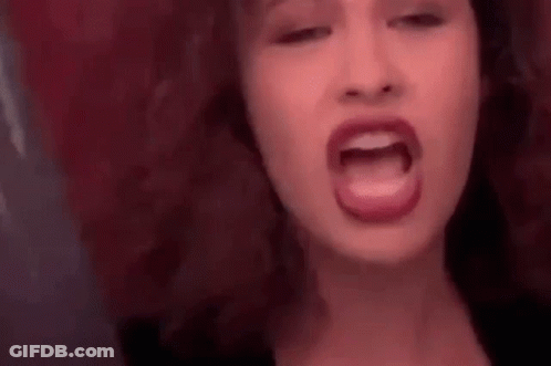 Woman With Red Lips GIF