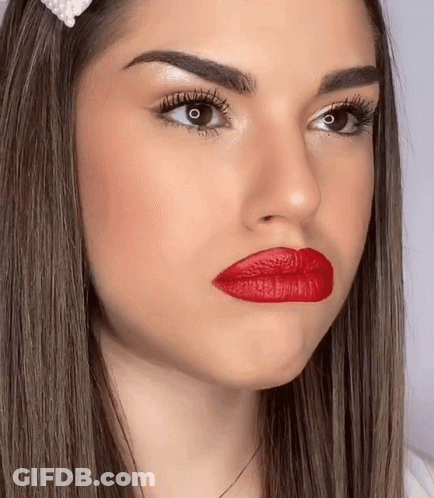 Woman With Red Lipstick GIF