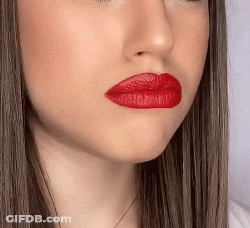 Woman With Red Lipstick GIF