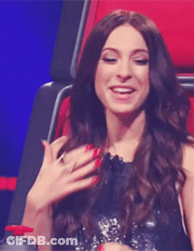 Woman With Red Nails Smiling GIF