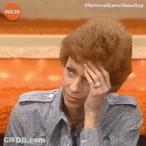 Woman With Ring Holding Hand To Forehead In Buzzr Ad GIF