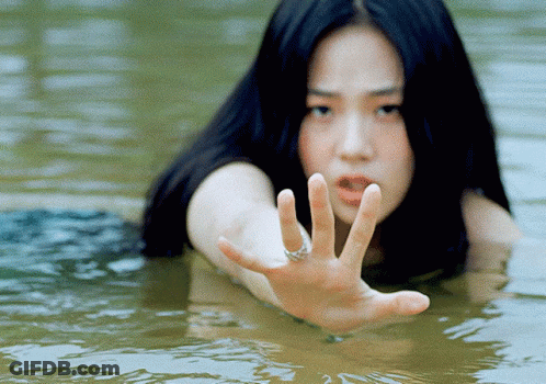 Woman With Ring In Water GIF