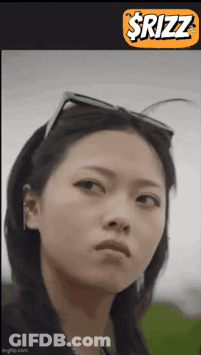 Woman With $Rizz Sticker GIF