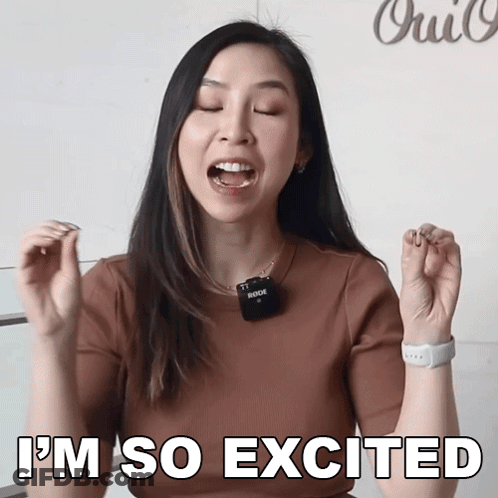 Woman With Rode Microphone So Excited GIF
