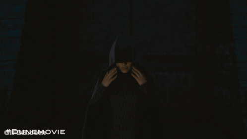 Woman With Scarf In Dark Room #DuneMovie GIF