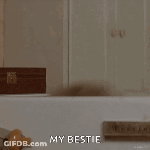 Woman With Shaving Cream Mask Saying Hello Bestie GIF