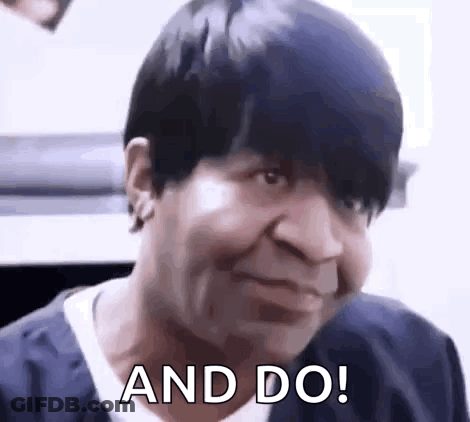 Woman With Short Black Hair Making Funny Face Saying And Do GIF