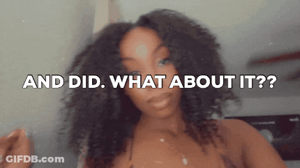 Woman With Short Black Hair Making Funny Face Saying And Do GIF