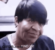 Woman With Short Black Hair Making Funny Face Saying Ih GIF