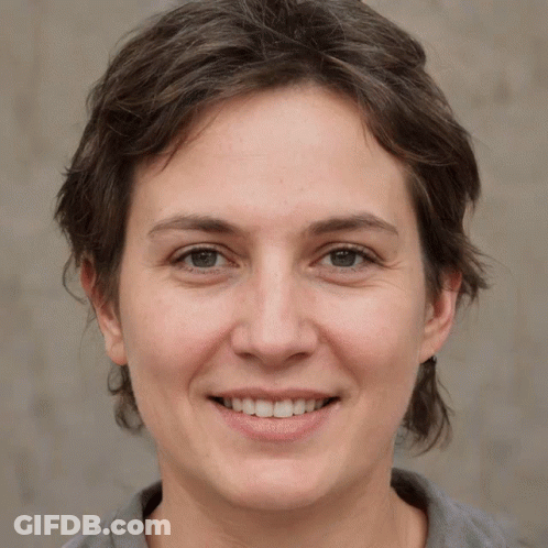 Woman With Short Brown Hair Smiling GIF