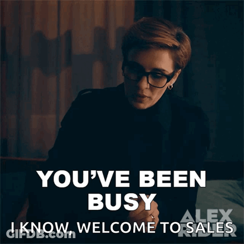 Woman With Short Hair And Glasses Says You've Been Busy GIF