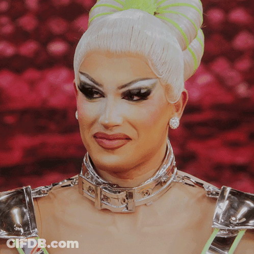 Woman With Silver Collar GIF