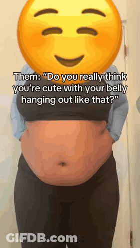 Woman With Smiley Face Saying Do You Really Think You're Cute GIF