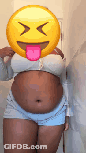 Woman With Smiley Face Sticking Out Tongue GIF