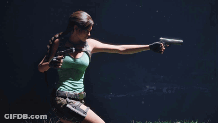 Woman With Smoking Hand Holding Gun GIF