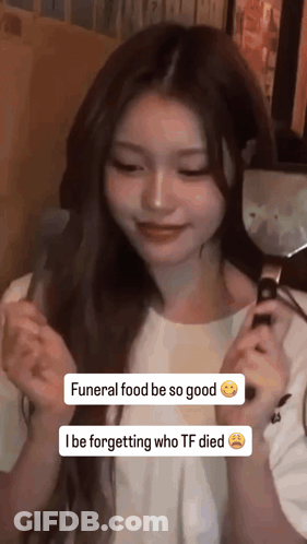 Woman With Spatula: Funeral Food Be So Good GIF