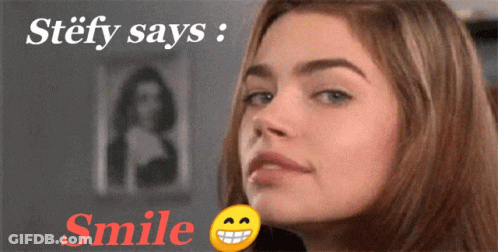 Woman With Stefy Says Smile GIF