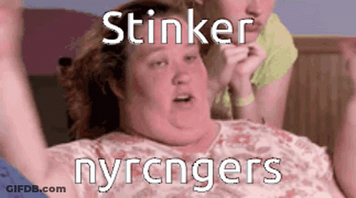 Woman With Stinker Nyrcngers Text GIF
